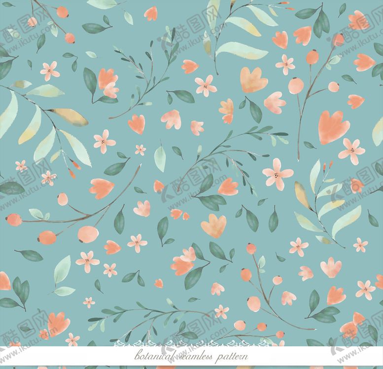 编号：62398210010857182239【酷图网】源文件下载-花卉无缝背景