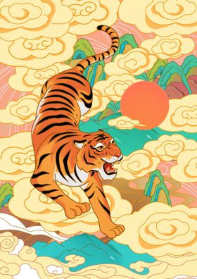 2022年虎年海报台历素材文案展板