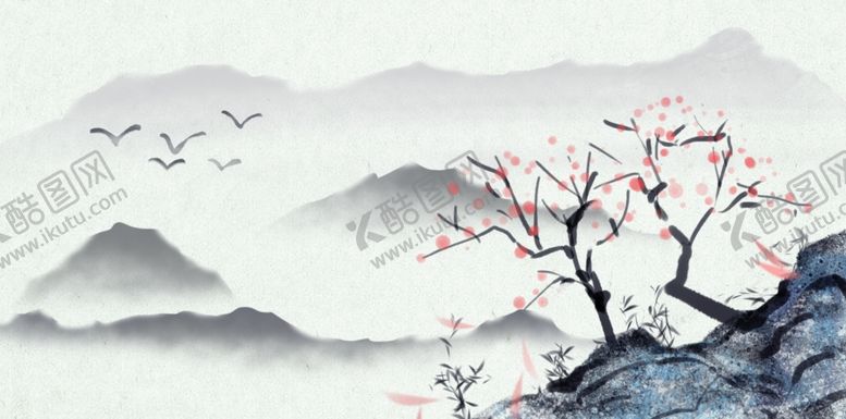 编号：59733309281213129566【酷图网】源文件下载-中国风新中式山水画