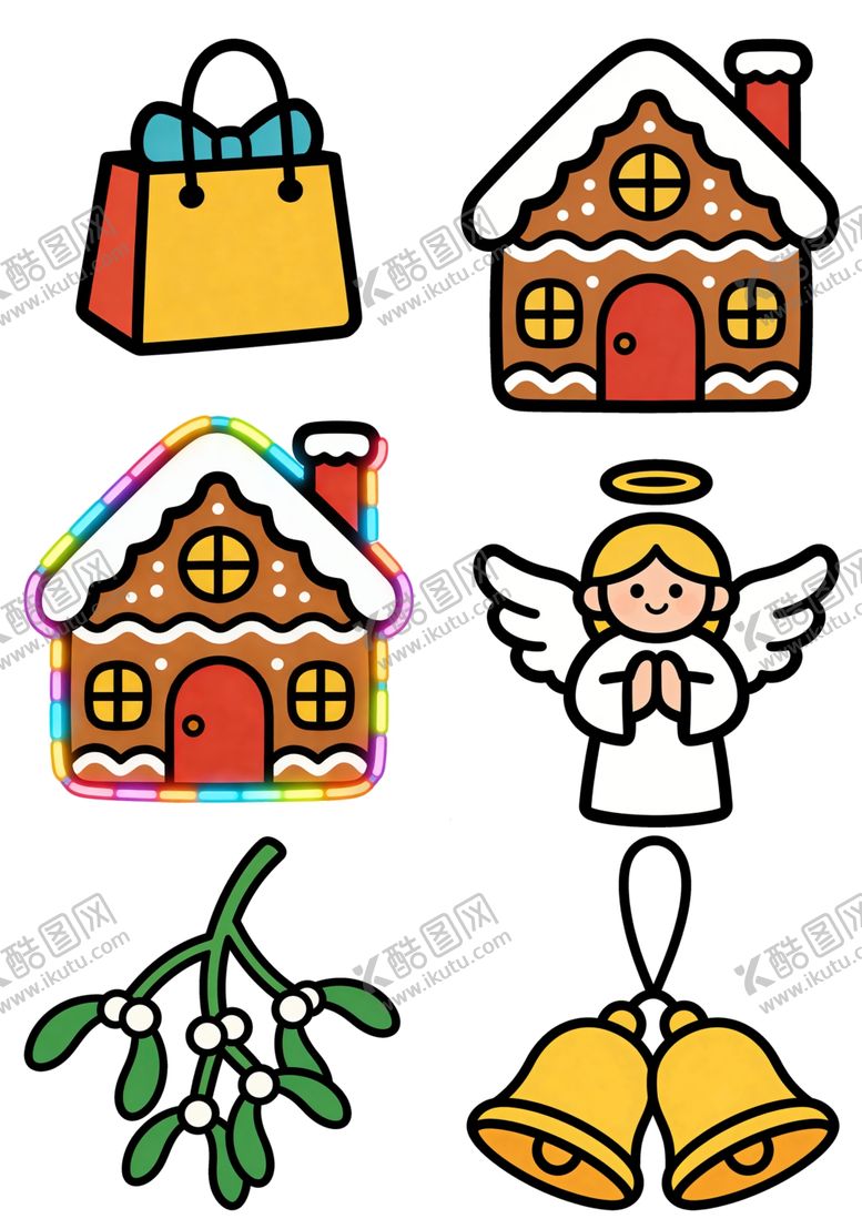 编号：36511904071951159275【酷图网】源文件下载-圣诞主题装饰图标集合