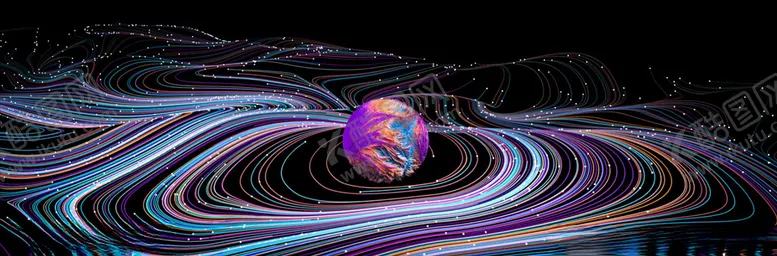 编号：19038605031817099314【酷图网】源文件下载-科技质感星空星夜螺旋C4D背景