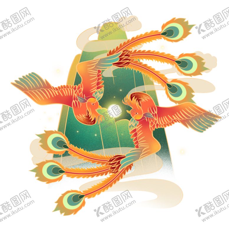 编号：92833707030820558560【酷图网】源文件下载-凤凰国潮插画