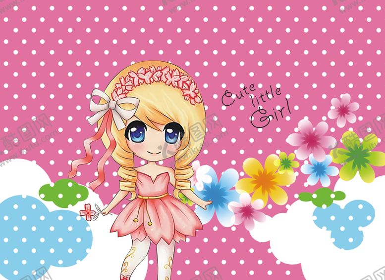 编号：27819610050819147572【酷图网】源文件下载-卡通梦幻唯美女孩
