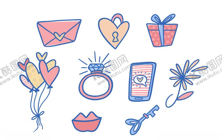 编号：48147109091158425059【酷图网】源文件下载-情人节元素