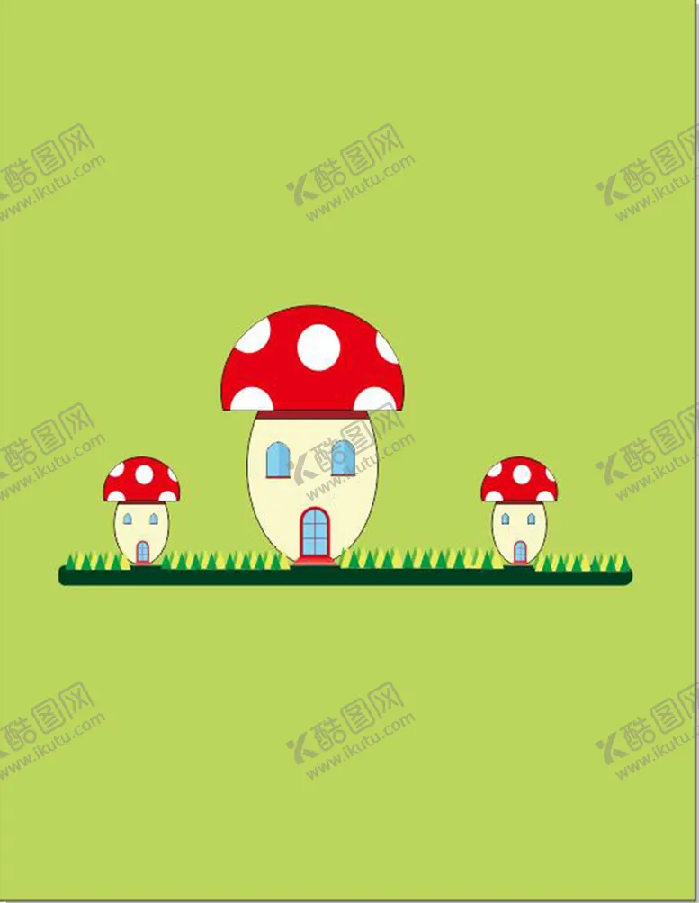 编号：54104601181943406657【酷图网】源文件下载-卡通蘑菇房子
