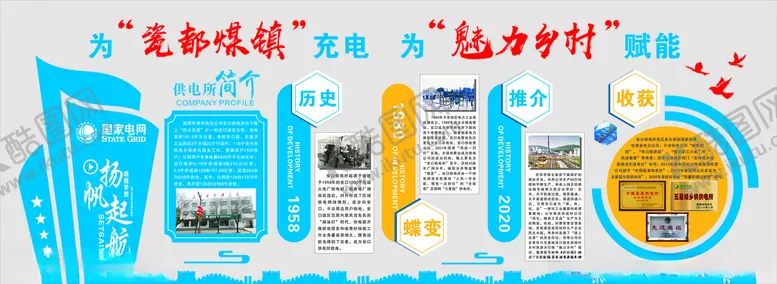 编号：83084110060956332696【酷图网】源文件下载-国家电网班组文化墙