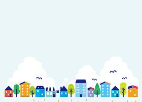 小房子创意卡通背景