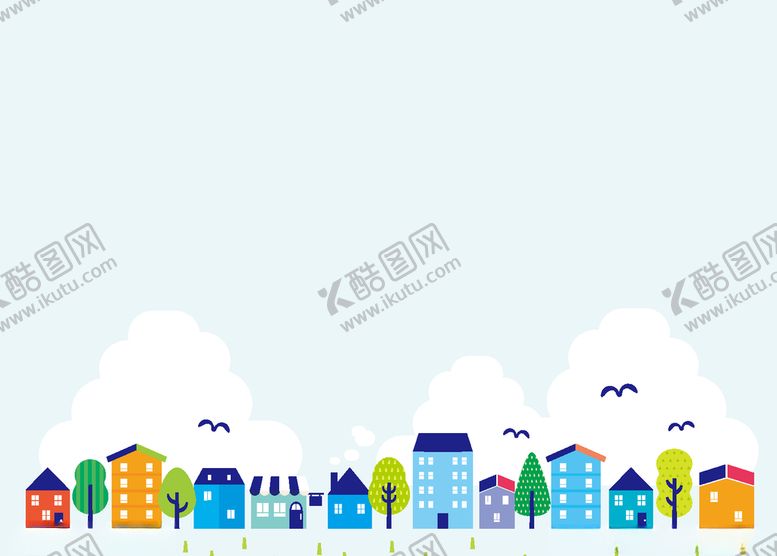 编号：40168806271536103677【酷图网】源文件下载-小房子创意卡通背景