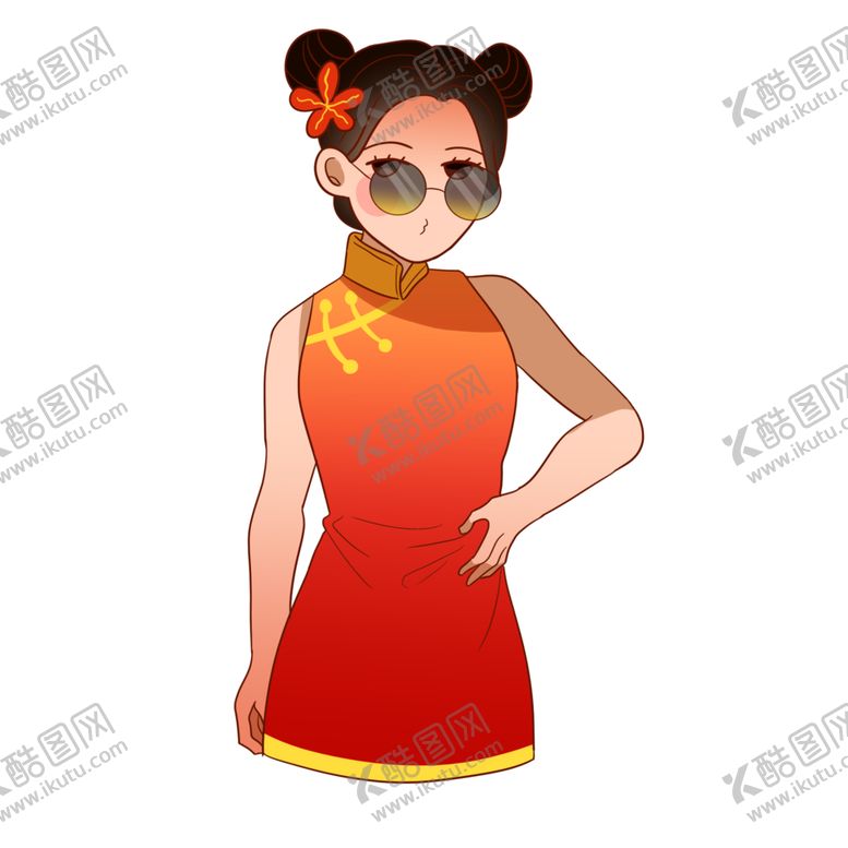 编号：78506804271337189070【酷图网】源文件下载-国潮人物手绘