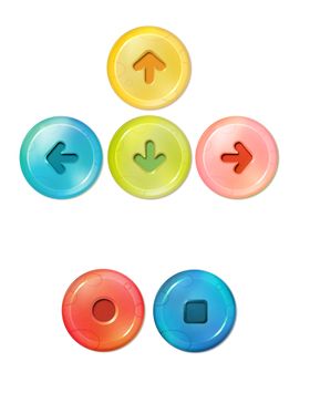 荧光游戏按钮套图