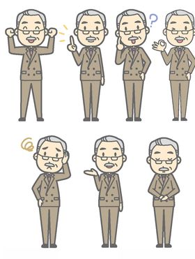 老人卡通
