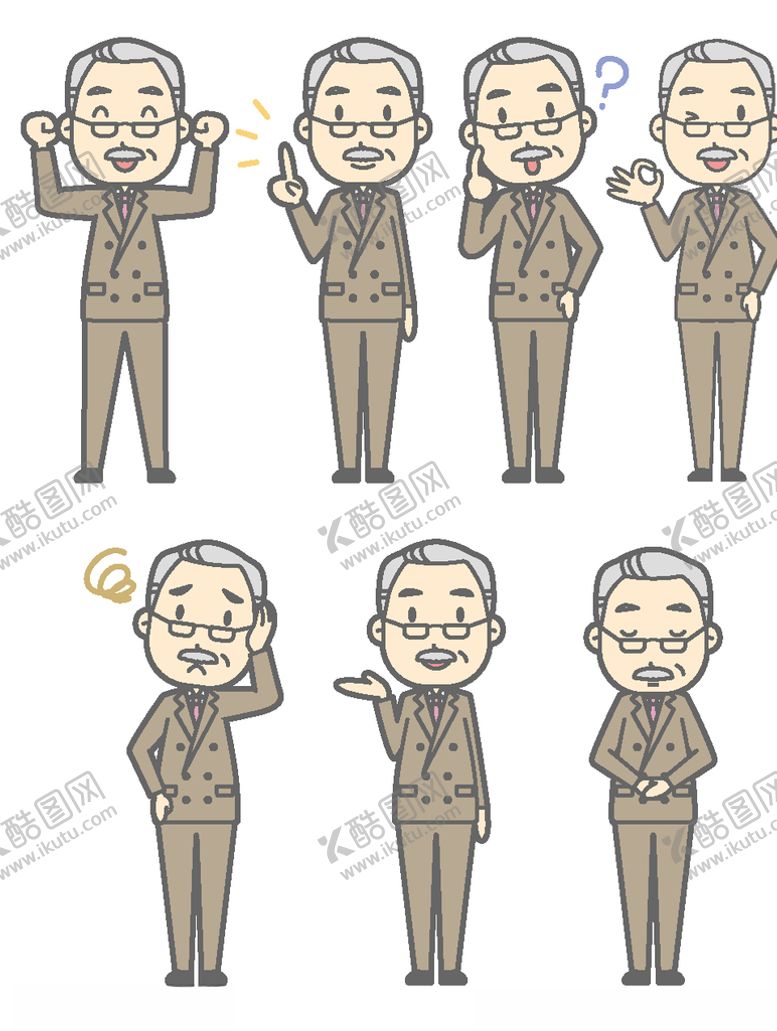编号：76793906250623462446【酷图网】源文件下载-老人卡通