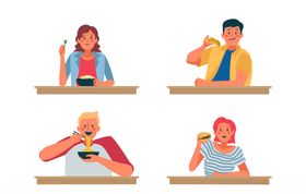 矢量卡通休闲人物