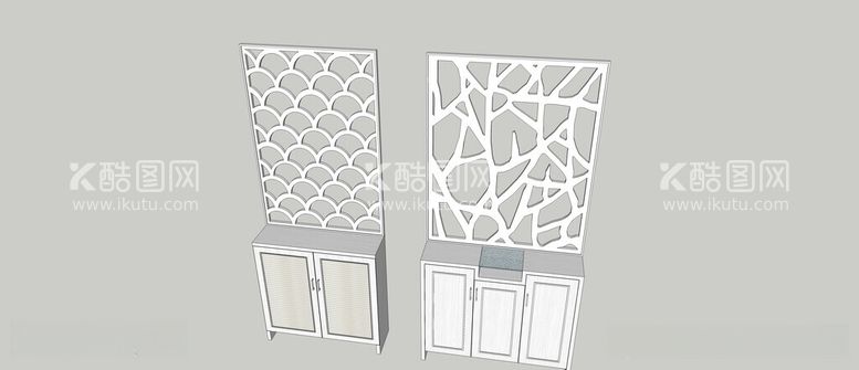 编号：49695812200155387454【酷图网】源文件下载-屏风鞋柜设计模型