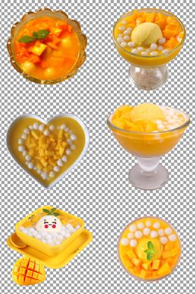 芒果小圆子甜品