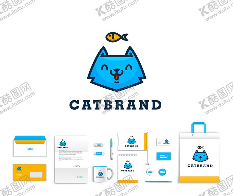 编号：22458311251227306480【酷图网】源文件下载-猫品牌视觉识别设计元素