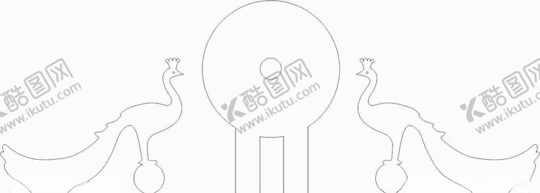编号：95061607030809479406【酷图网】源文件下载-孔雀线条图