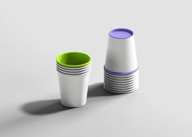 杯子样机办公企业效果图
