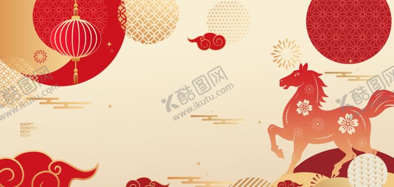 编号：82316404141607375187【酷图网】源文件下载-马年新年中式马年底纹背景
