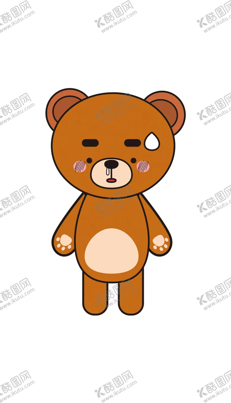 编号：97158501250511244799【酷图网】源文件下载-卡通可爱矢量喜怒哀乐小熊元素
