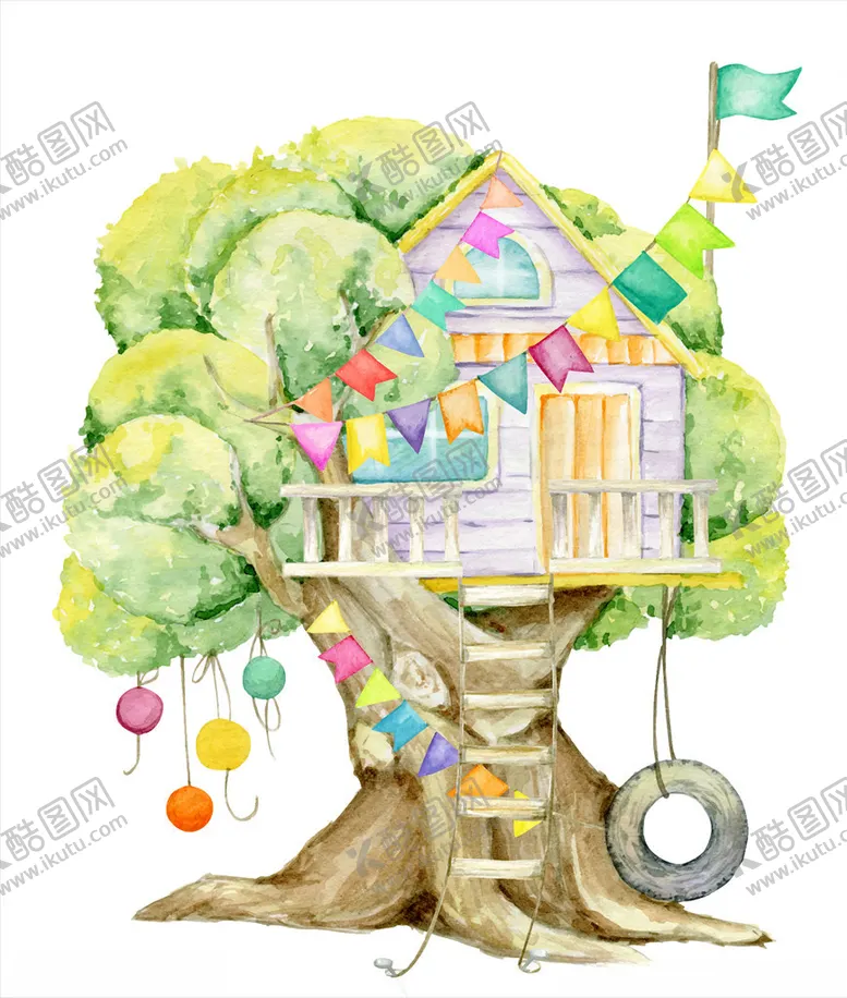 编号：90803109101810316063【酷图网】源文件下载-卡通树屋