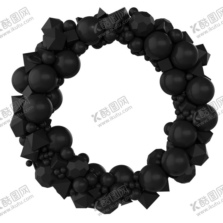 编号：61957105041200381093【酷图网】源文件下载-3D抽象结构圆环