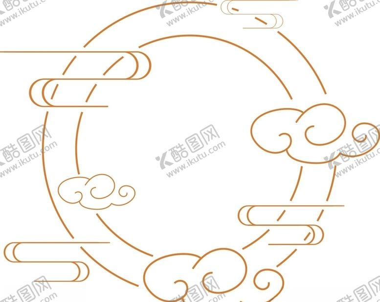 编号：24319809240059457556【酷图网】源文件下载-线性祥云花纹框