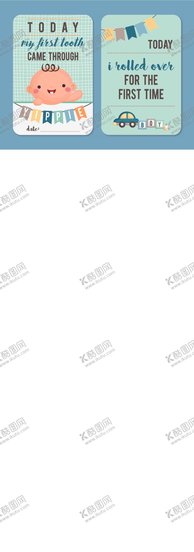 编号：31832511021454017165【酷图网】源文件下载-宝宝首次掉牙纪念卡片