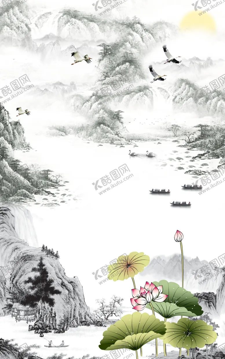 编号：18192902142251002112【酷图网】源文件下载-山水画 