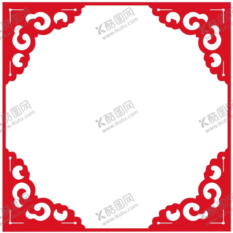 编号：32763910101642278716【酷图网】源文件下载-红色中国风边框
