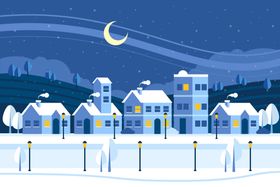冬天背景色日下雪雪地