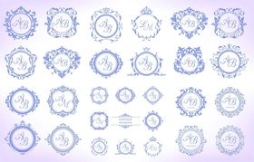 梦幻渐变蓝紫色花纹图案