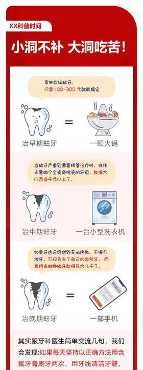 蓝色口腔科普宣传海报