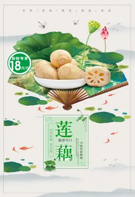莲海报莲藕莲子等海报