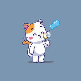 可爱小猫矢量卡通插画班级风采黑板墙专栏黑板宣传栏