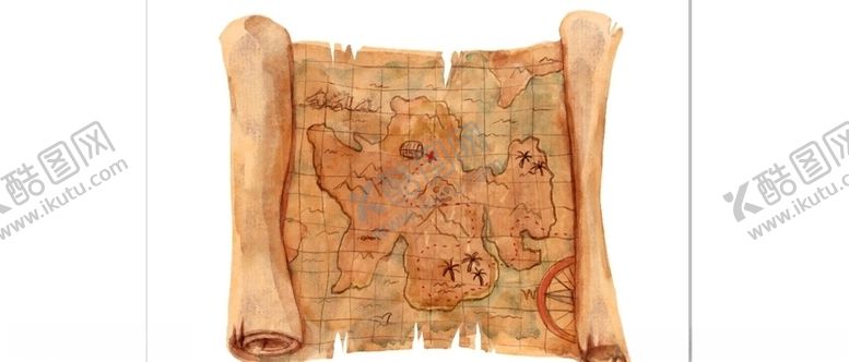 编号：75907109232243555798【酷图网】源文件下载-复古纸质藏宝图设计矢量