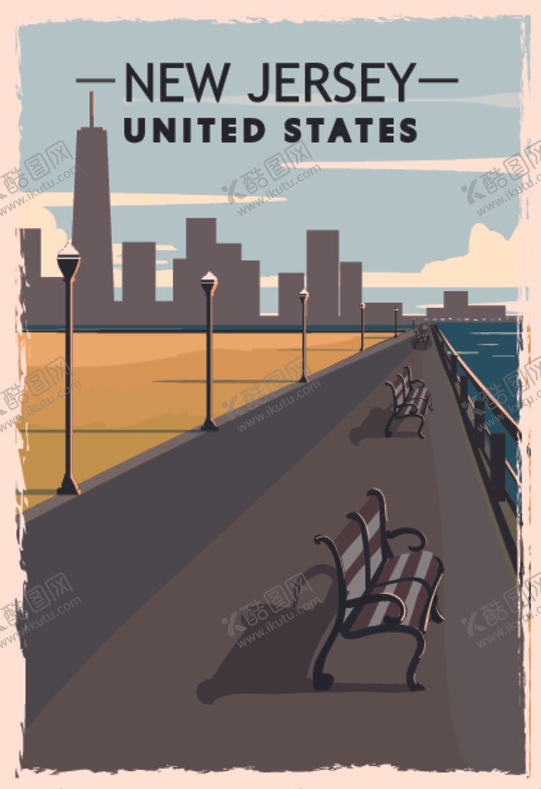 编号：72125509111725572038【酷图网】源文件下载-美国西部自然风景插画