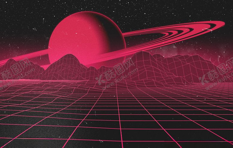 编号：49018409121928219614【酷图网】源文件下载-蒸汽波复古科技背景