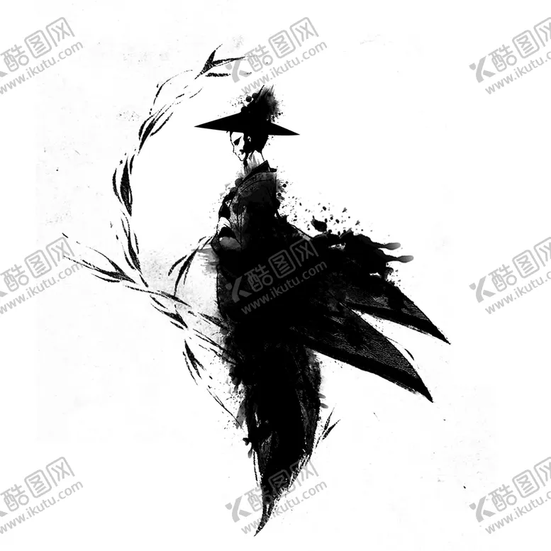 编号：29743510061042257251【酷图网】源文件下载-武侠水墨人物画