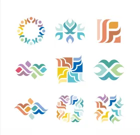 LOGO设计元素炫丽网纹潮流抽象抽象艺术