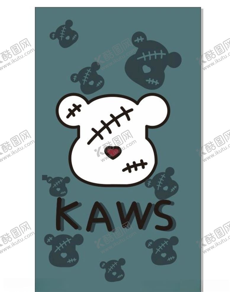 编号：54939809262132253765【酷图网】源文件下载-kaws潮牌卡通