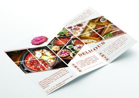 火锅宣传三折页