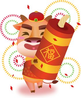 卡通牛年