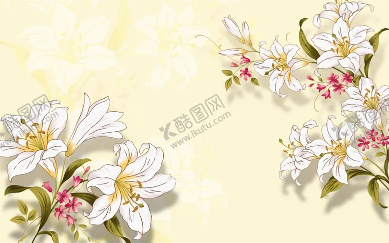 编号：77211305051030475515【酷图网】源文件下载-百合花花蕊装饰画