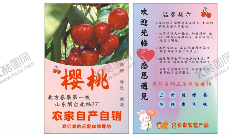 编号：71766206291949396089【酷图网】源文件下载-樱桃售后卡