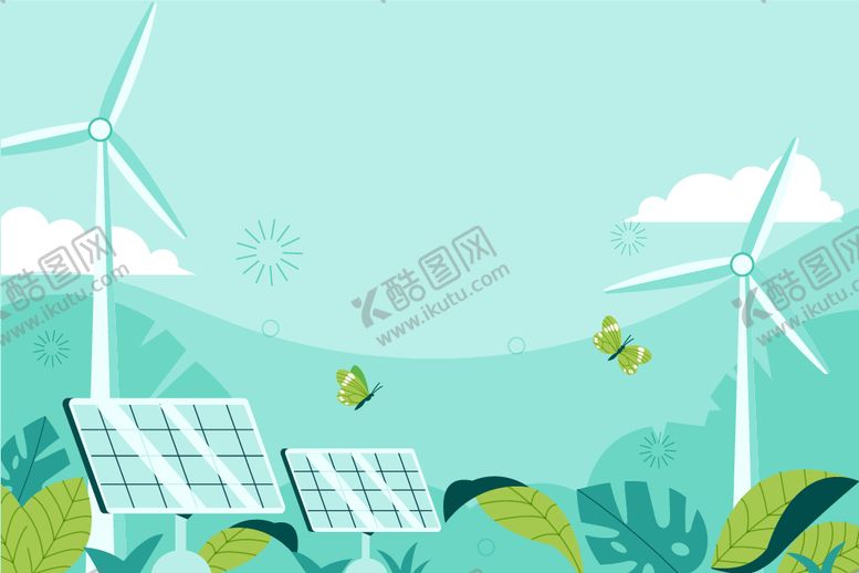 编号：91591612101300501703【酷图网】源文件下载-光伏新能源插画