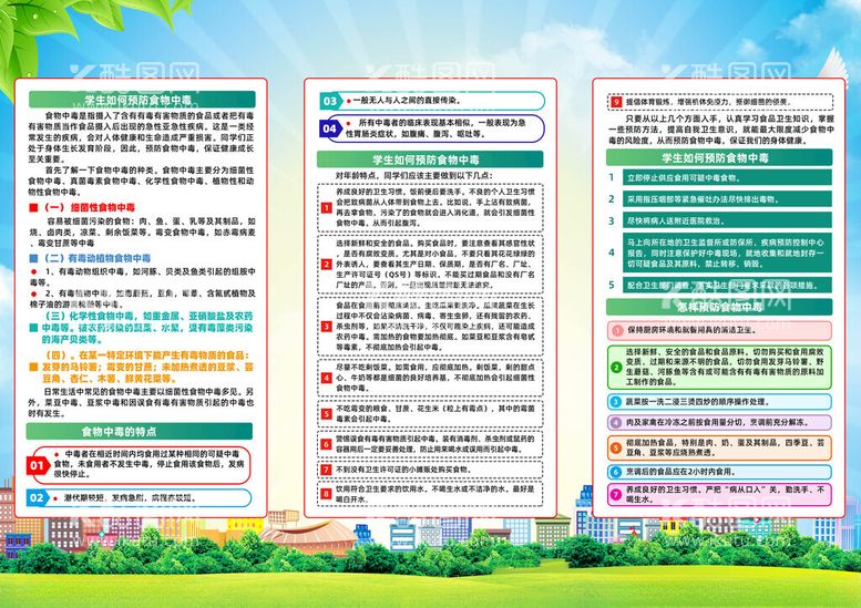 编号：14854001210028428781【酷图网】源文件下载-校园食品安全折页