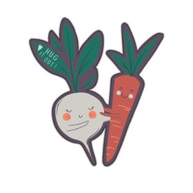 胡萝卜卡通食物简笔画T恤印花儿童画画