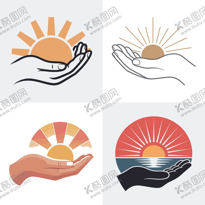 编号：73024504282144597403【酷图网】源文件下载-手托太阳标志