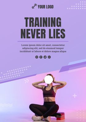 健身海报房展板跑步美女图片